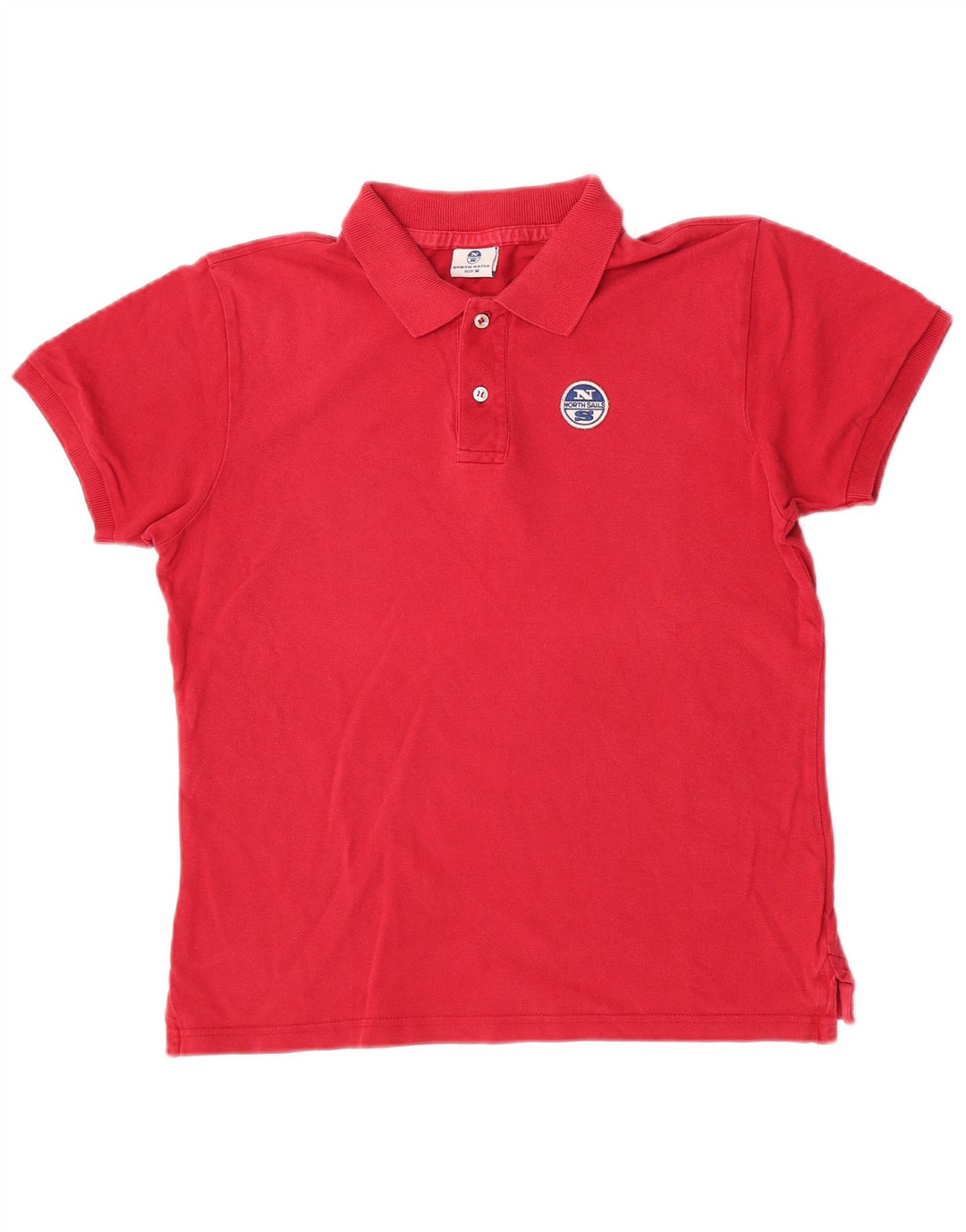 North Sails Mens Polo Shirt Medium Red Cotton