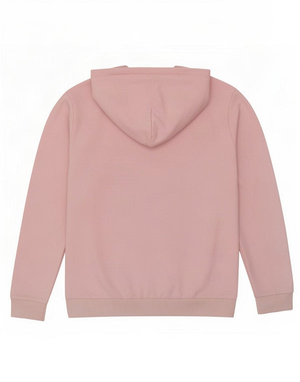 Adidas Womens Graphic Hoodie Jumper UK 14 Medium Pink Cotton