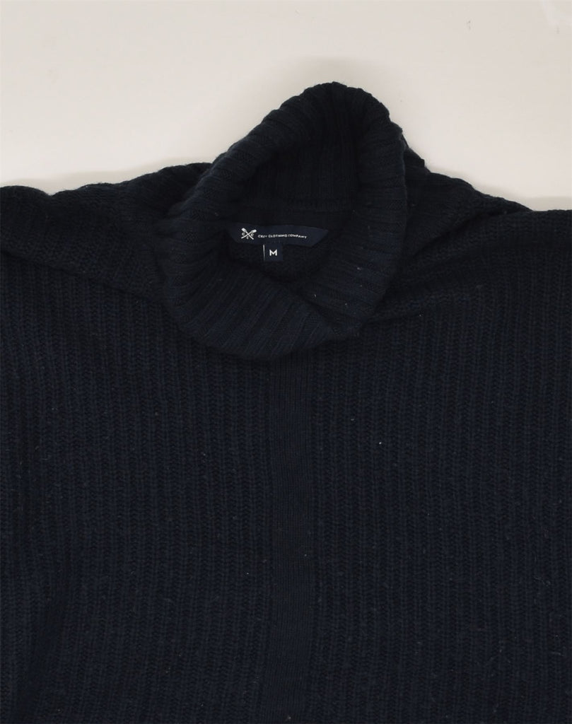 CREW CLOTHING Womens Oversized Crop Roll Neck Jumper Sweater UK 12 Medium Black | Vintage Crew Clothing | Thrift | Second-Hand Crew Clothing | Used Clothing | Messina Hembry 