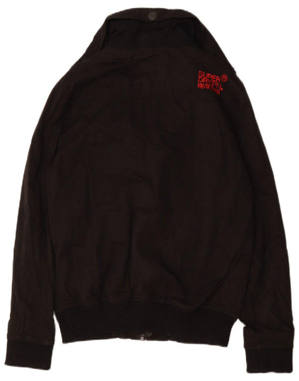 Superdry Mens Bomber Jacket UK 36 Small Black Polyester