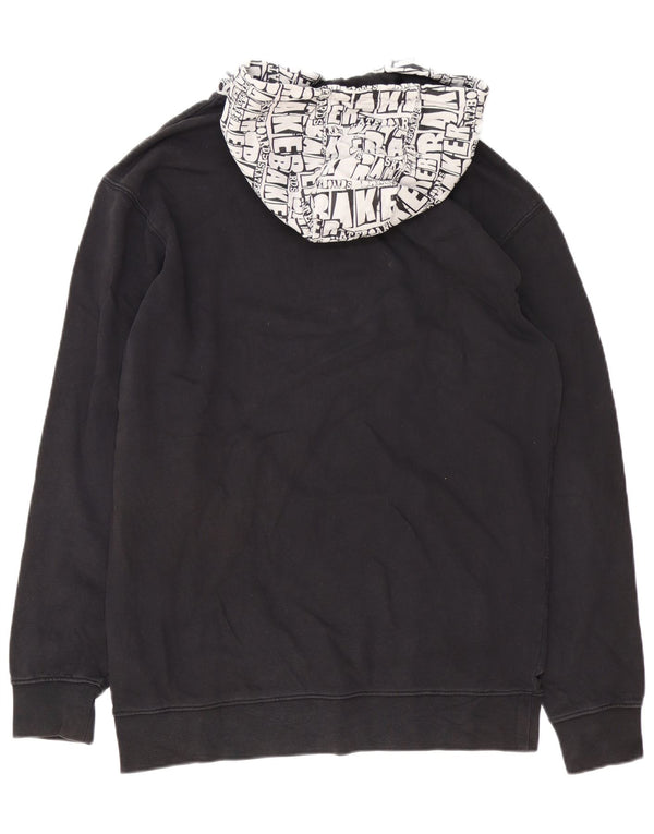 Vans Mens Graphic Hoodie Jumper Large Black Colourblock Cotton