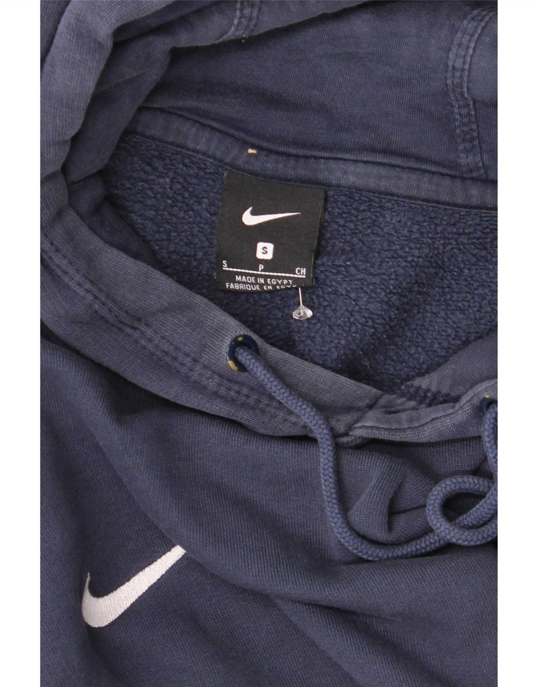 Nike Mens Hoodie Jumper Small Navy Blue Cotton