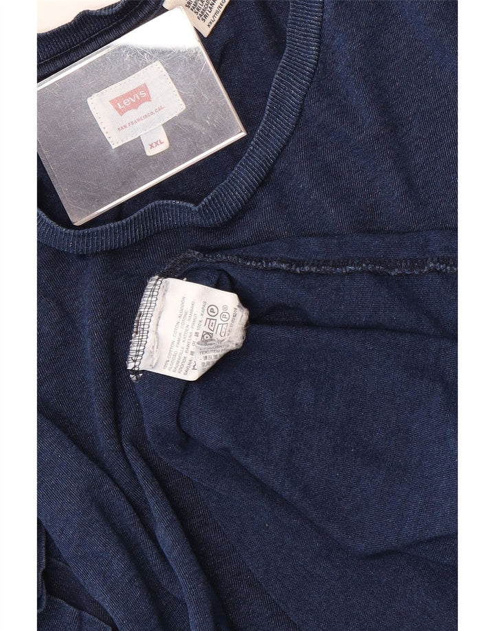 Levi's Mens T-Shirt Top 2XL Blue Cotton