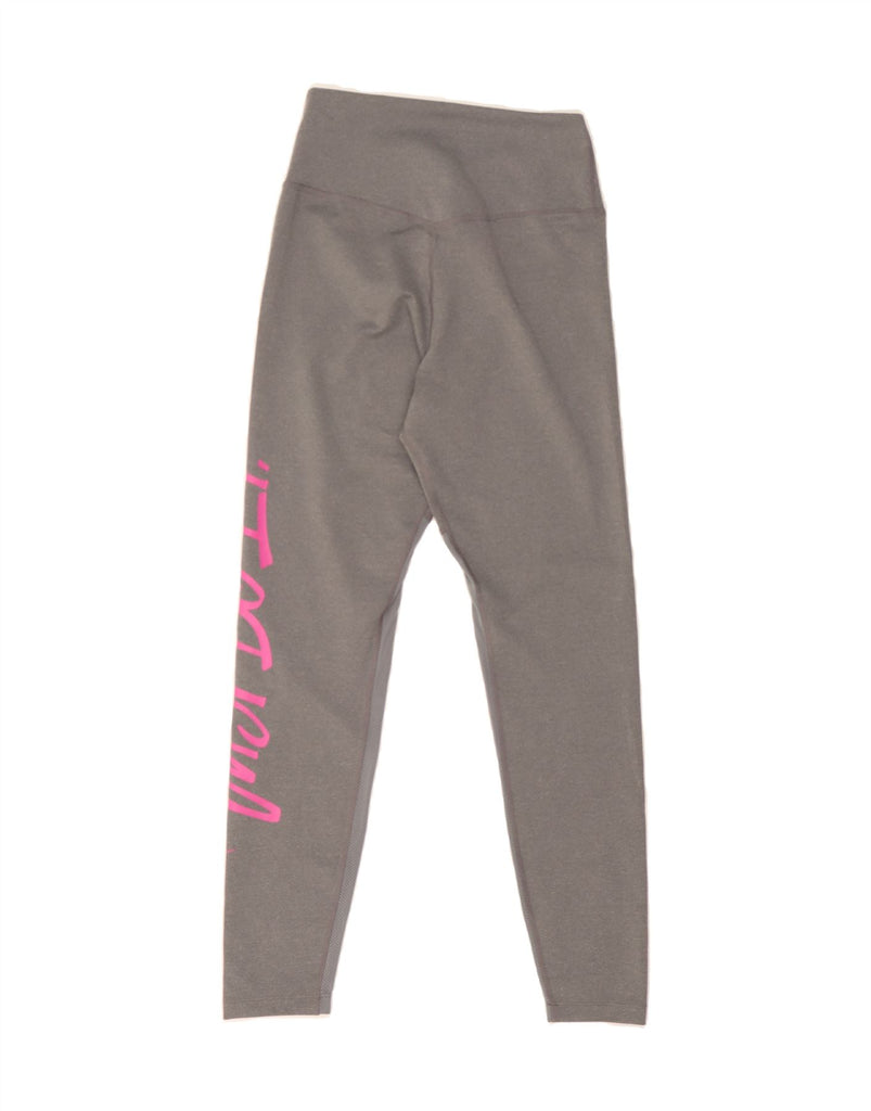NIKE Womens Dri Fit Graphic Leggings UK 10 Small  Grey Polyester Vintage Nike and Second-Hand Nike from Messina Hembry 