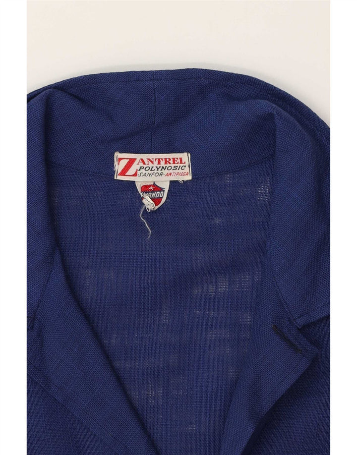 Vintage Womens Shirt Blouse UK 16 Large Blue