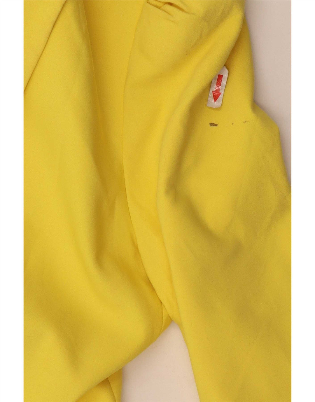 Zara Womens 1 Button Blazer Jacket UK 12 Medium Yellow Polyester