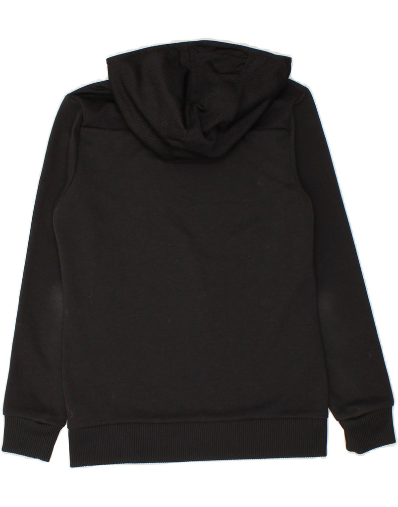 ADIDAS Boys Hoodie Jumper 11-12 Years Black Polyester Vintage Adidas and Second-Hand Adidas from Messina Hembry 