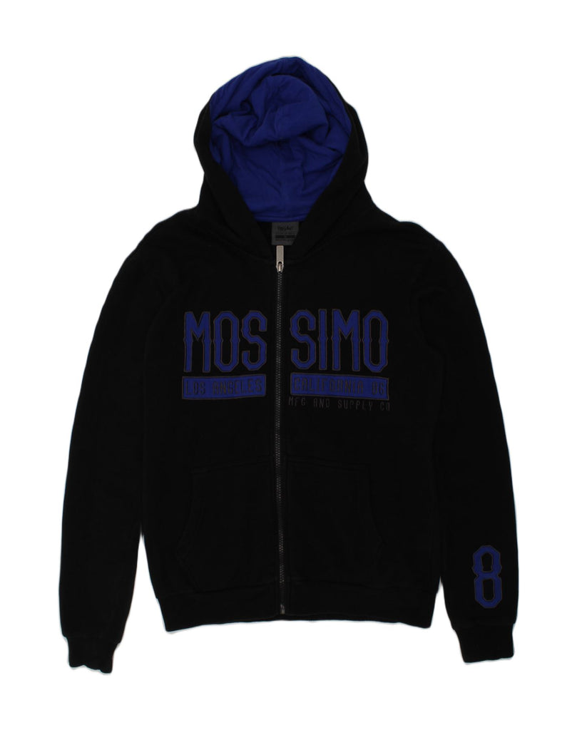 MOSSIMO Boys Graphic Zip Hoodie Sweater 9-10 Years Black Cotton | Vintage Mossimo | Thrift | Second-Hand Mossimo | Used Clothing | Messina Hembry 