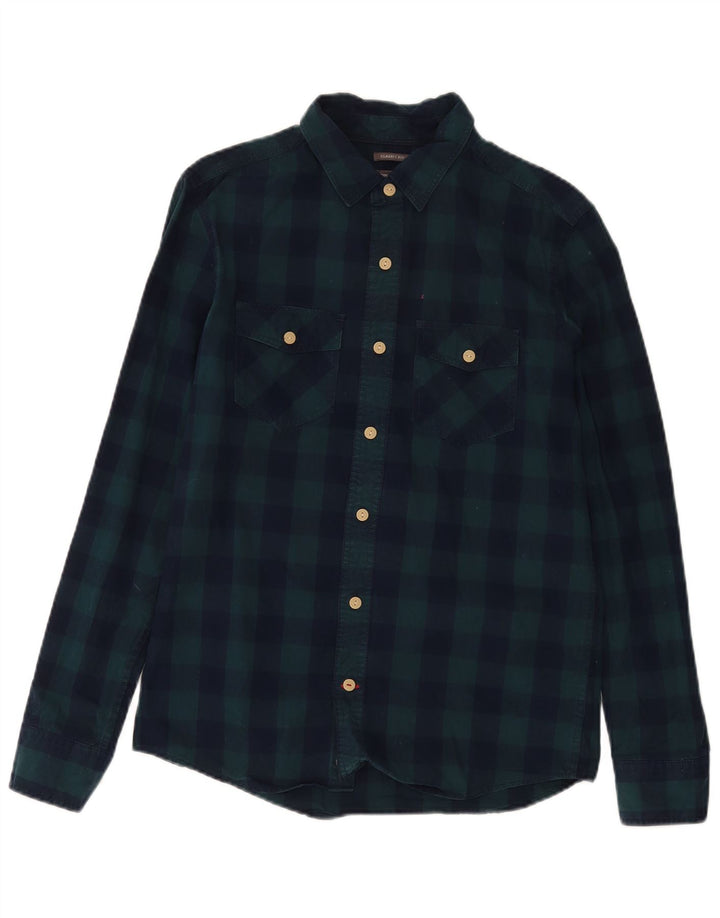 Fat Face Mens Classic Fit Flannel Shirt Small Green Check Cotton