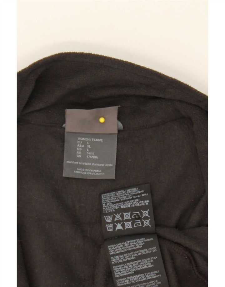 Jack Wolfskin Womens Fleece Jacket UK 14/16 Large Black Polyester