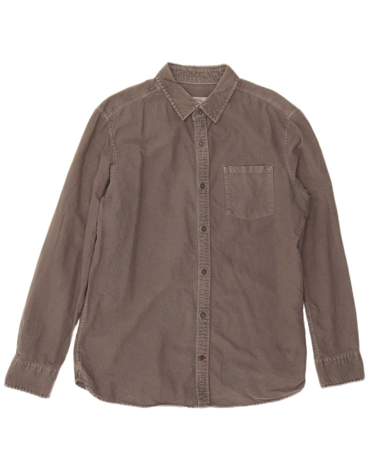 Fat Face Mens Shirt Large Grey Cotton