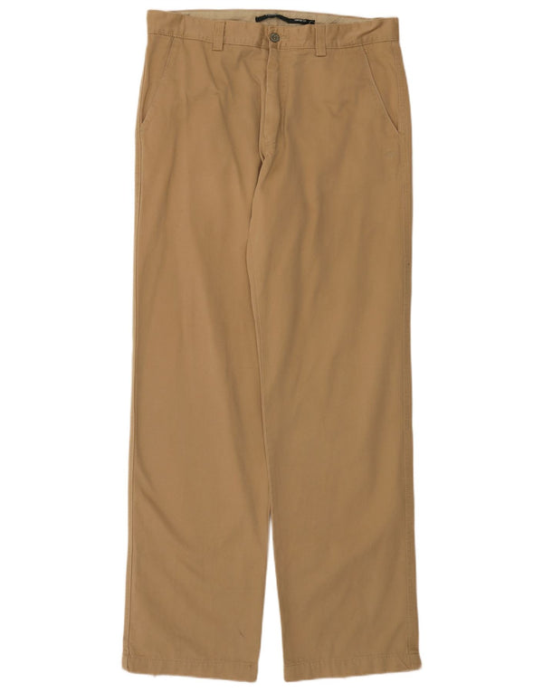 Dockers Mens Straight Chino Trousers W33 L34 Beige Cotton