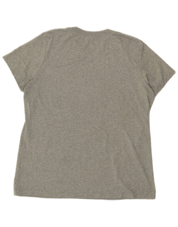 NIKE Womens Dri Fit T-Shirt Top UK 14 Large Grey Polyester