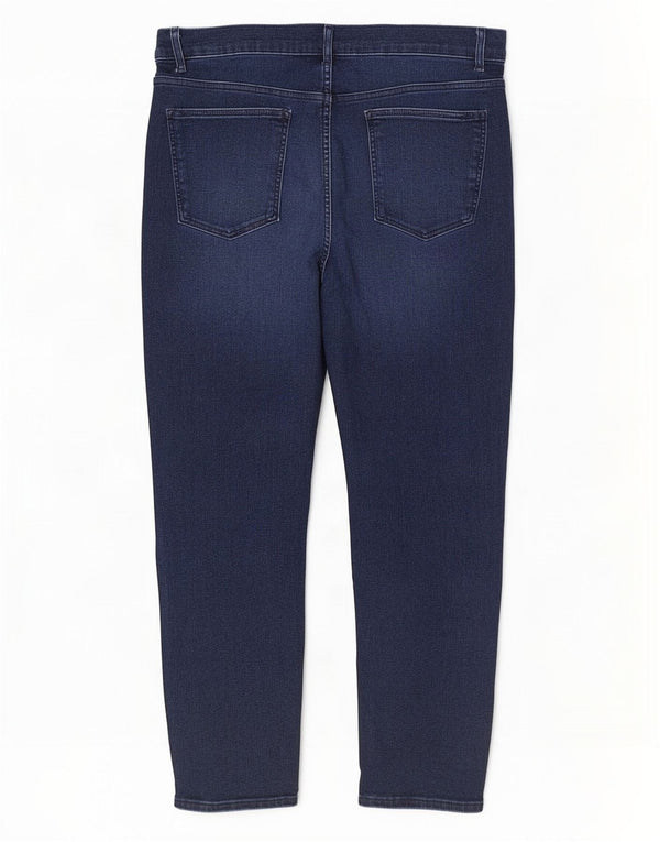 Marks & Spencer Womens Short Straight Jeans UK 18 XL W34 L28 Navy Blue