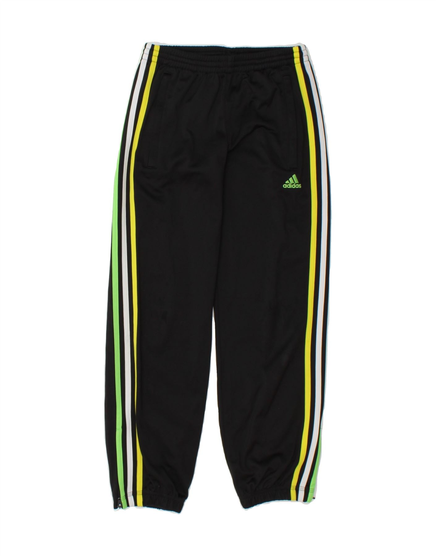 ADIDAS Boys Climalite Tracksuit Trousers Joggers 9-10 Years Black