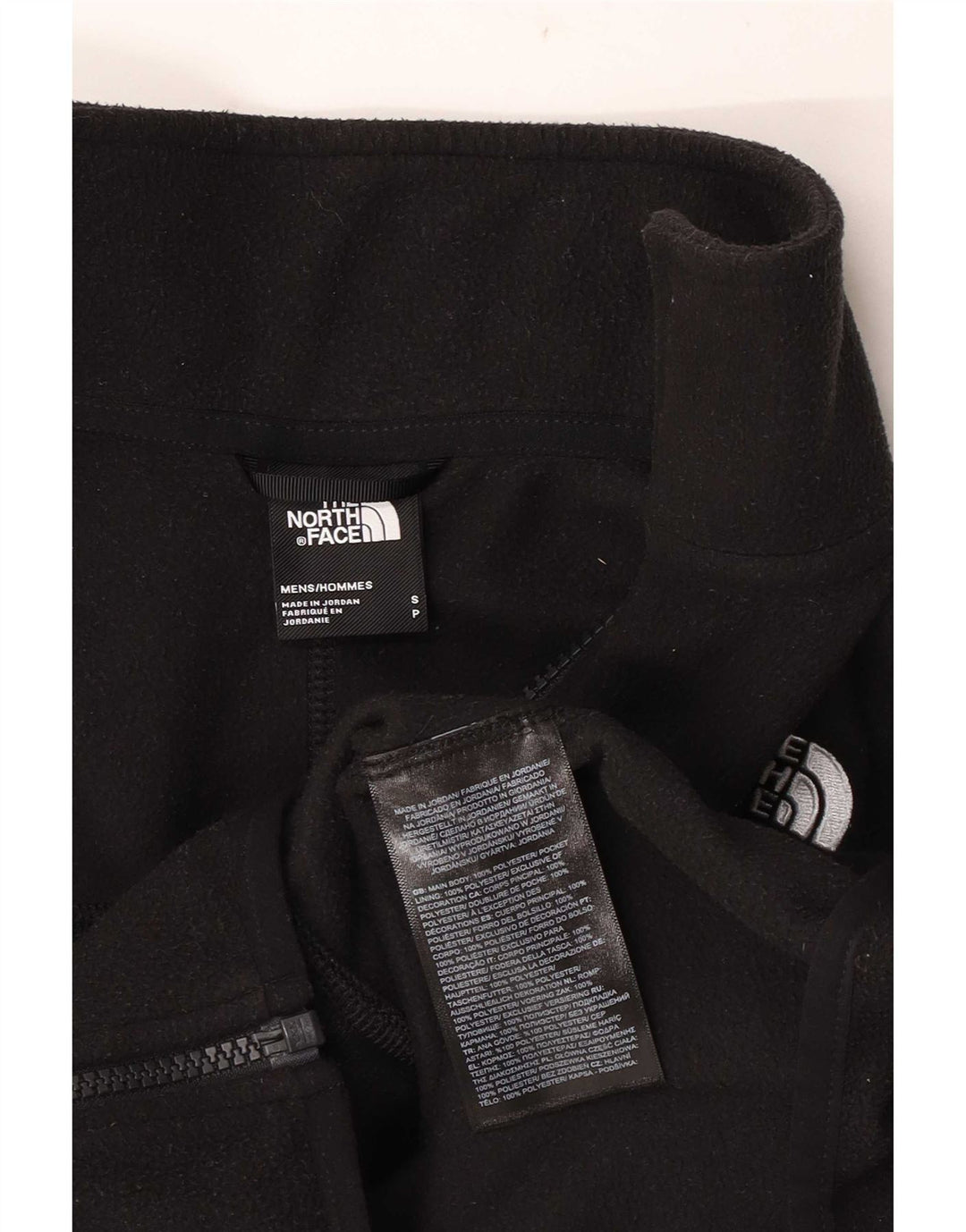 The North Face Mens Liner Fleece Jacket UK 36 Small Black Polyester