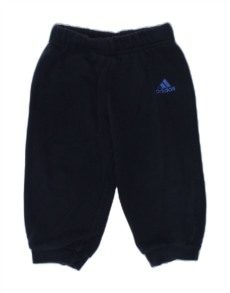 ADIDAS Baby Boys Joggers Tracksuit Trousers 9-12 Months Navy Blue Cotton | Vintage Adidas | Thrift | Second-Hand Adidas | Used Clothing | Messina Hembry 