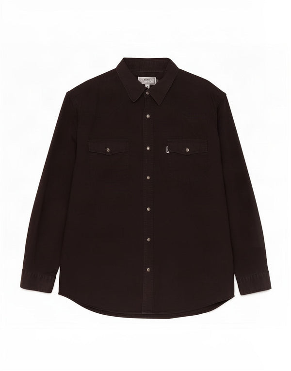 Jep's Mens Shirt Size 43/44 XL Black Cotton