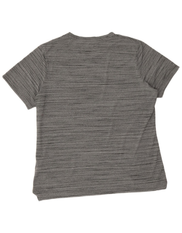 Nike Mens Dri Fit T-Shirt Top XL Grey Flecked Polyester