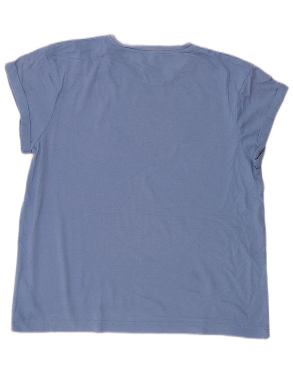 Jack Wills Womens T-Shirt Top UK 8 Small Blue Cotton