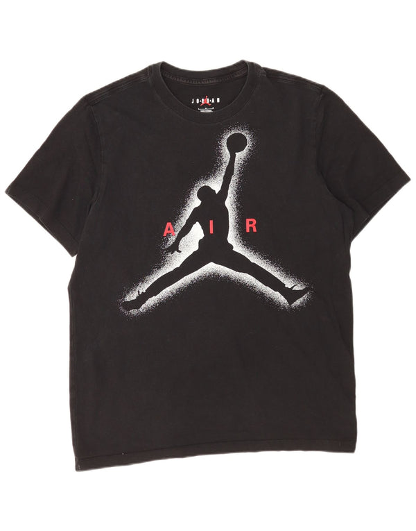 Jordan Mens Air Graphic T-Shirt Top Large Black Cotton