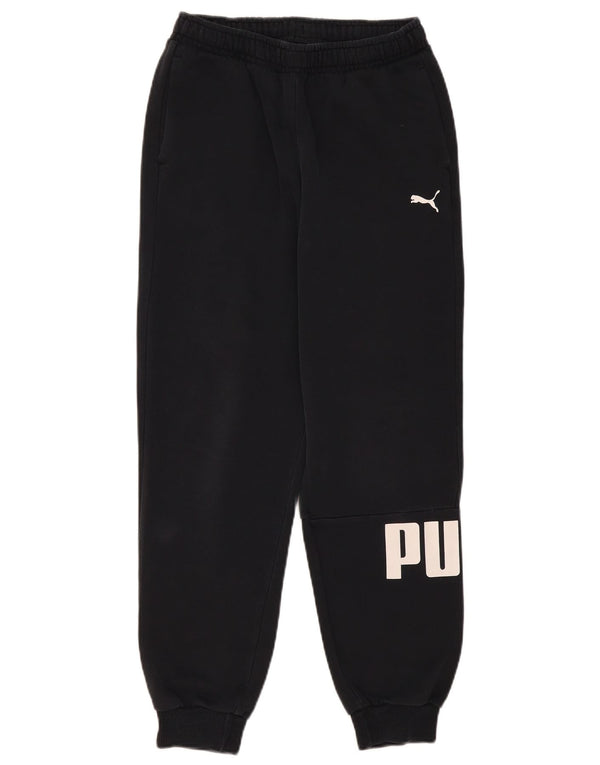 Puma Boys Graphic Tracksuit Trousers Joggers 15-16 Years Black