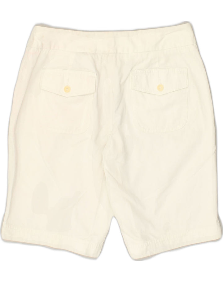 EDDIE BAUER Womens Vashon Fit Chino Shorts US 2 XS W28 Off White Cotton | Vintage Eddie Bauer | Thrift | Second-Hand Eddie Bauer | Used Clothing | Messina Hembry 