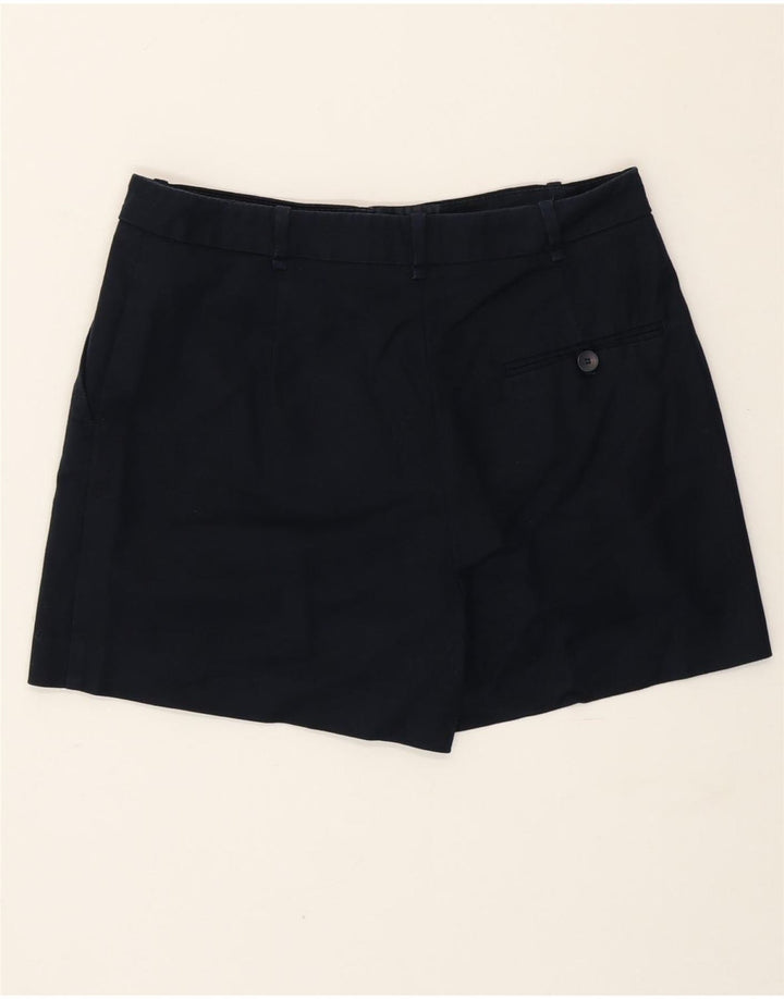 Zara Womens High Waist Chino Shorts Medium W28 Navy Blue