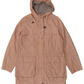 Marks & Spencer Womens Hooded Parka Jacket UK 14 Large Pink Cotton