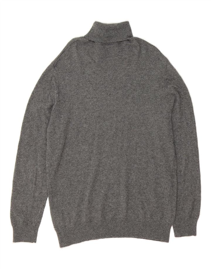 ZARA Womens Roll Neck Jumper Sweater UK 18 XL Grey Viscose Vintage Zara and Second-Hand Zara from Messina Hembry 
