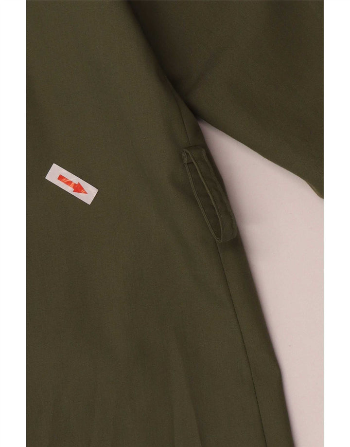 Incom Womens Trench Coat IT 43 Medium Green