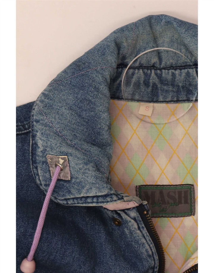 Mash Womens Oversized Denim Jacket UK 10 Small Blue Polyester