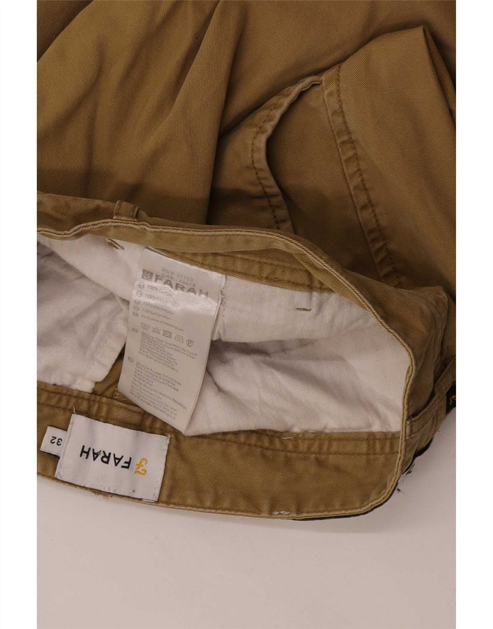 Farah Mens Chino Shorts Medium W32 Khaki Cotton