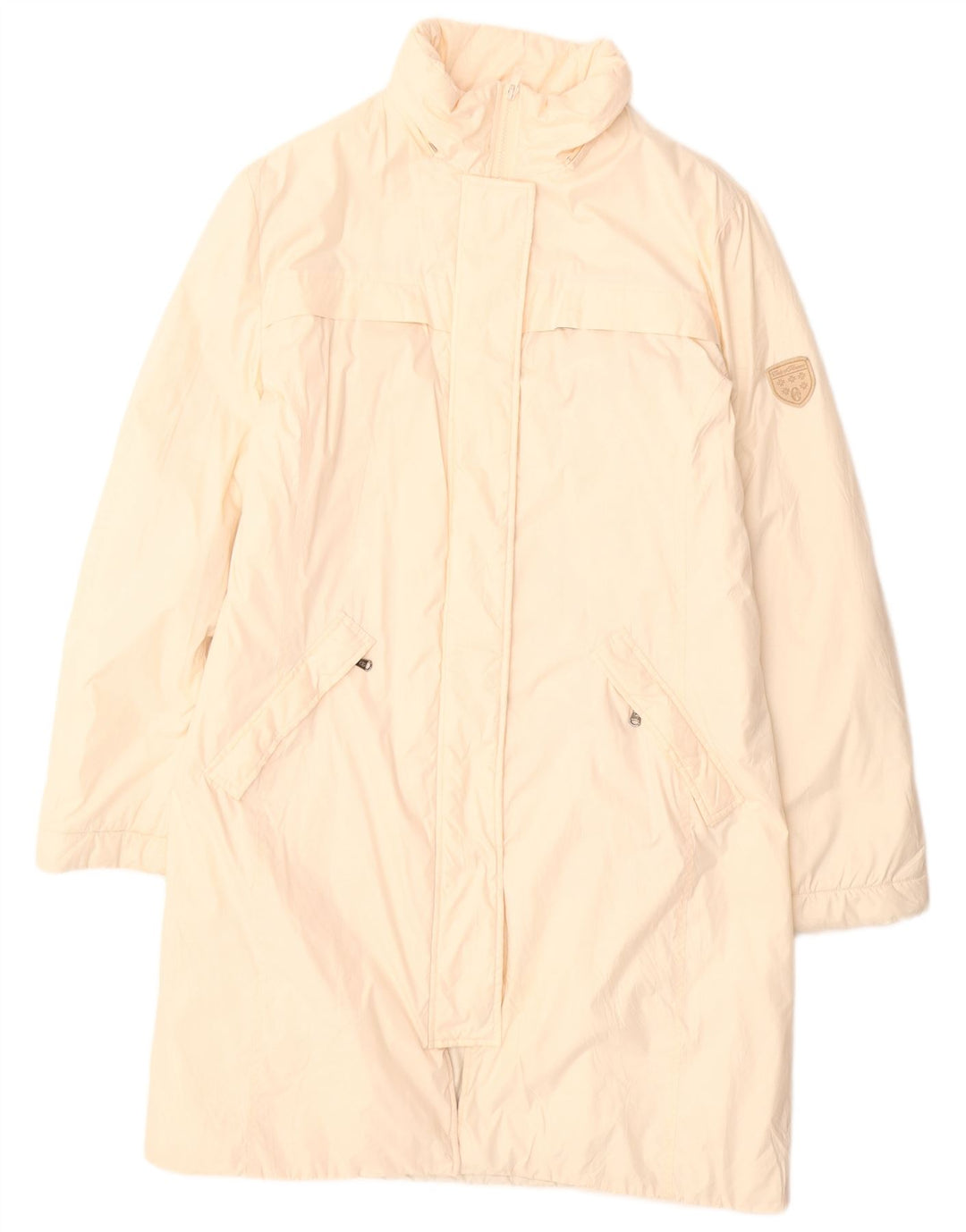 CONTE OF FLORENCE Womens Windbreaker Coat IT 44 Medium Off White Polyester