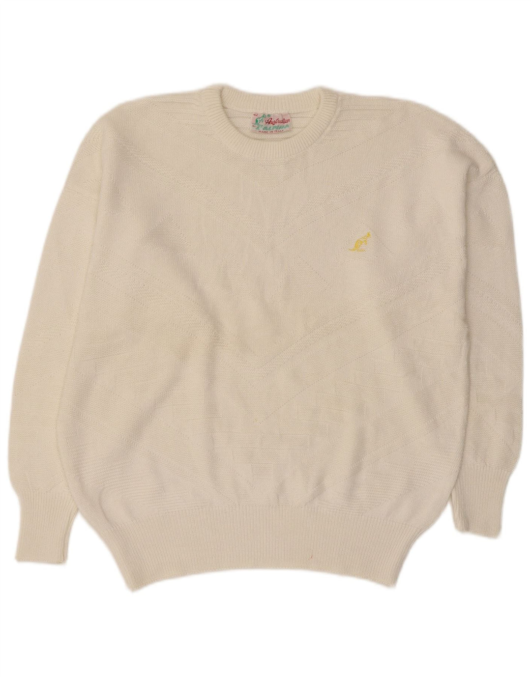 AUSTRALIAN L'ALPINA Womens Crew Neck Jumper Sweater IT 42 Medium White