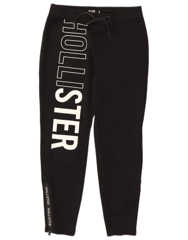 Hollister Mens Graphic Tracksuit Trousers Small Black Polyester