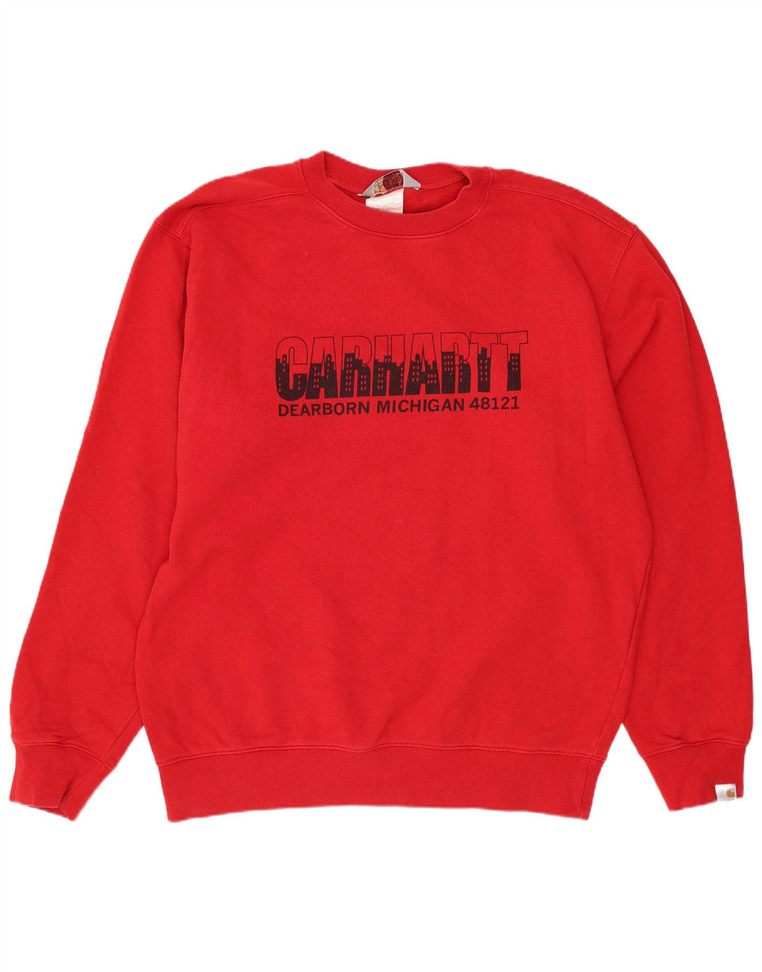 CARHARTT Mens Graphic Sweatshirt Jumper Large Red Cotton
