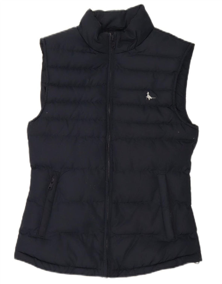 JACK WILLS Womens Padded Gilet UK 8 Small  Navy Blue