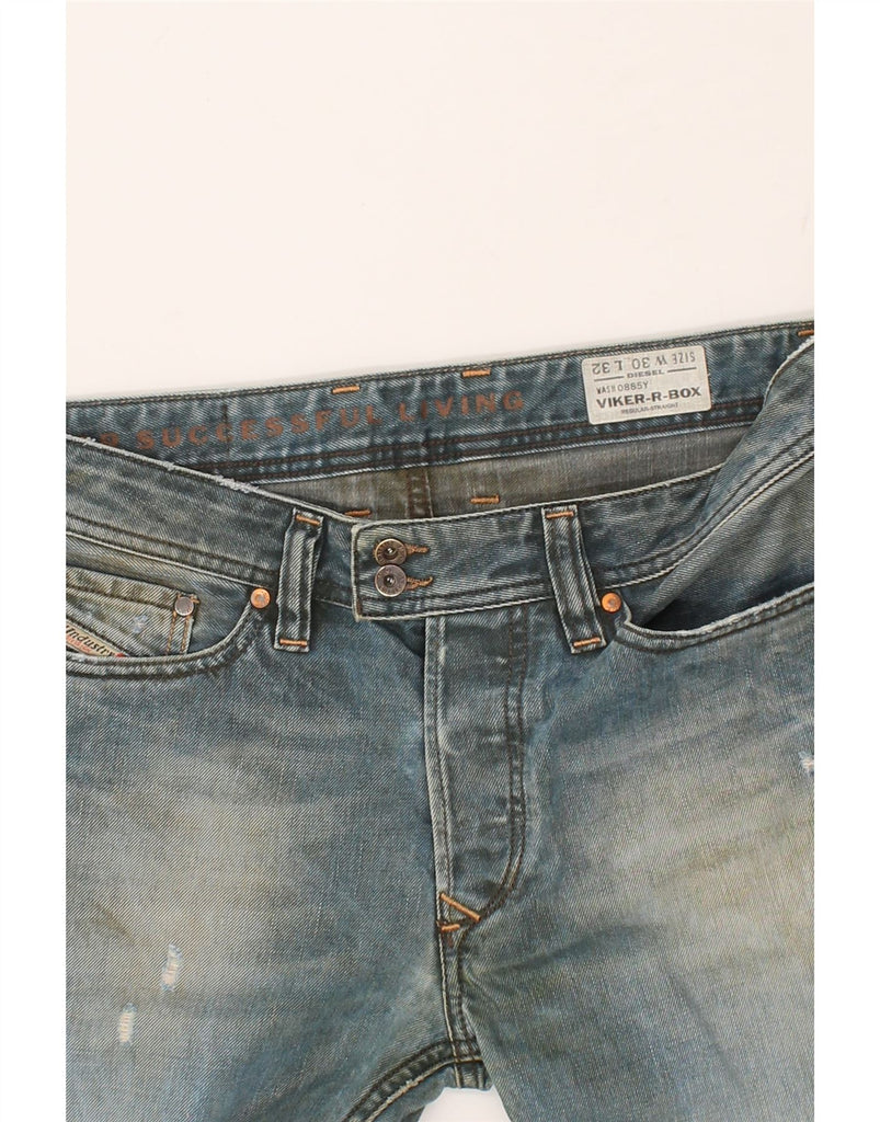 DIESEL Mens Viker-R-Box Regular Straight Jeans W30 L32 Blue Cotton | Vintage Diesel | Thrift | Second-Hand Diesel | Used Clothing | Messina Hembry 