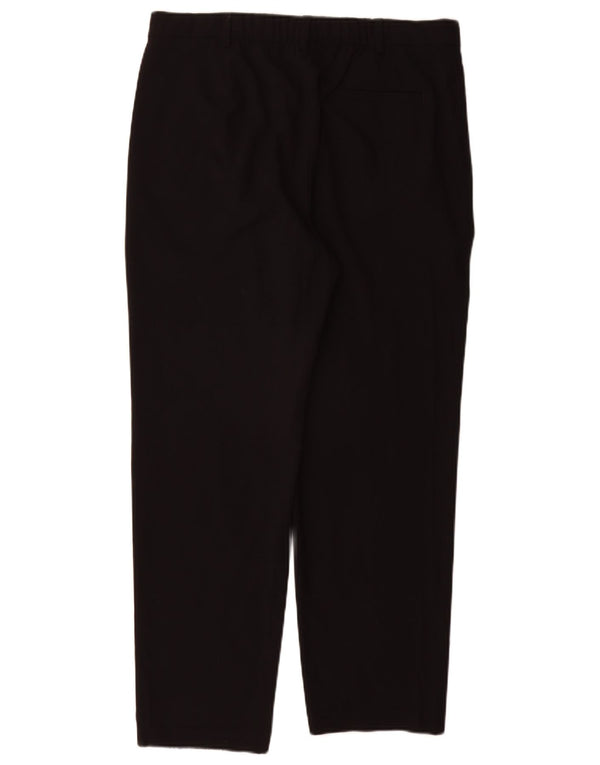 Marks & Spencer Womens High Waist Suit Trousers UK 14 Large W32 L30 Black