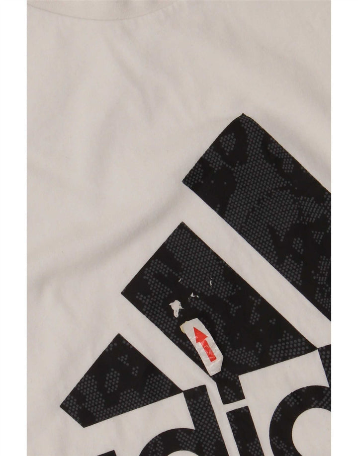 Adidas Mens Graphic T-Shirt Top Large White Cotton