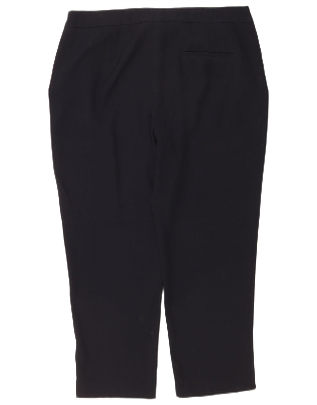 Zara Womens Tapered Cropped Trousers Large W30 L25 Navy Blue Polyester