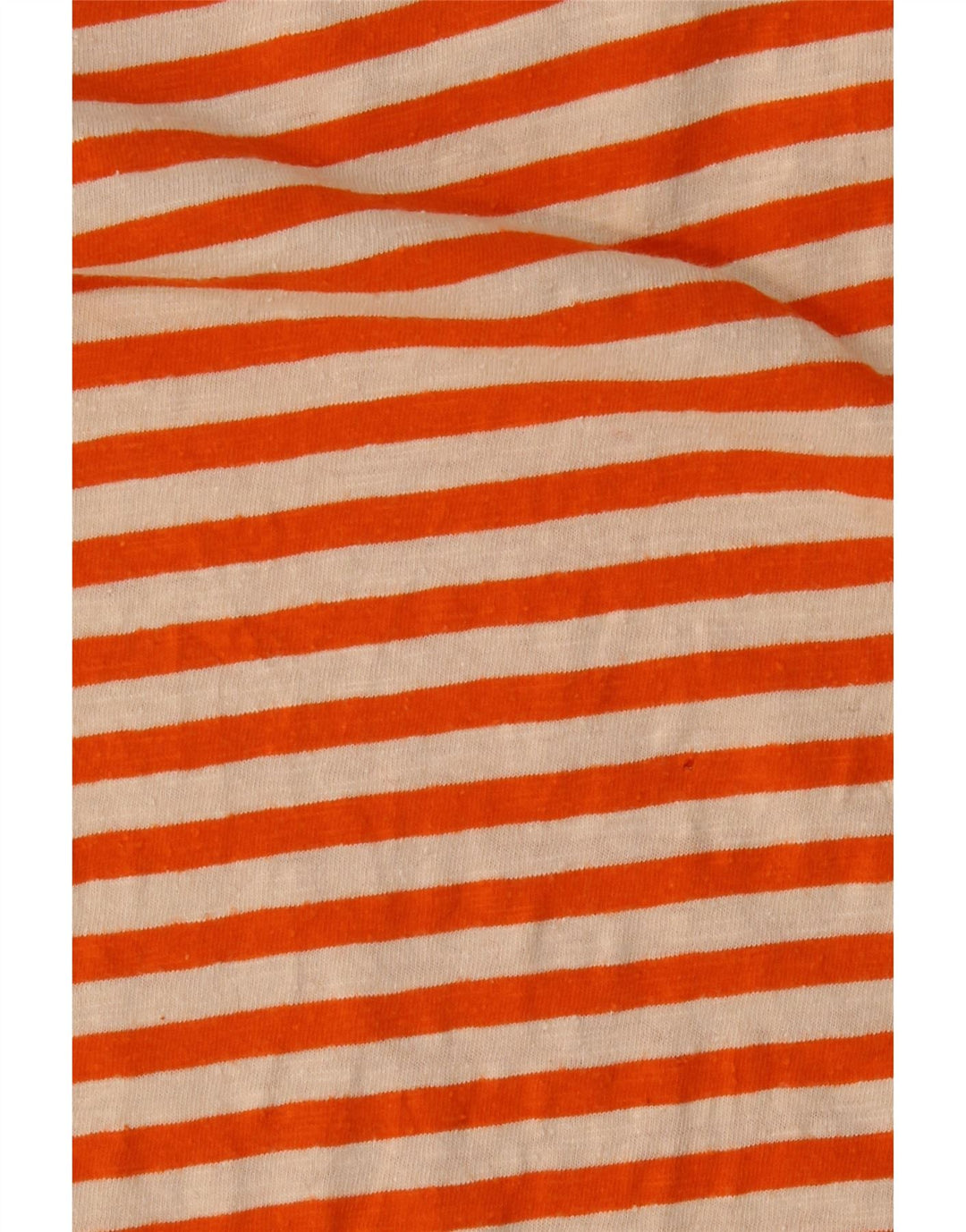 SCOTCH & SODA Womens T-Shirt Top UK 14 Large Orange Striped Cotton