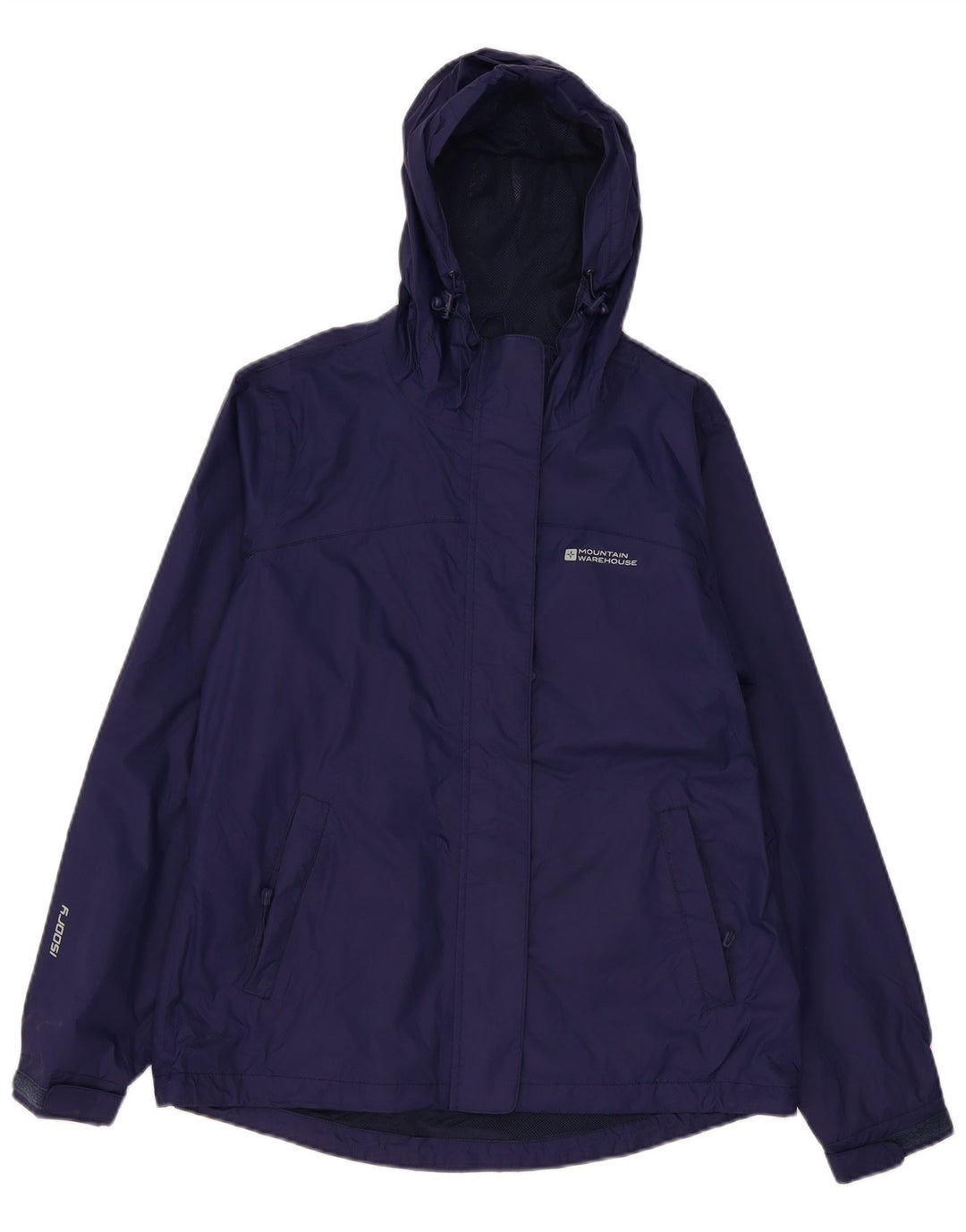 Mountain Warehouse Womens Hooded Rain Jacket UK 12 Medium Navy Blue