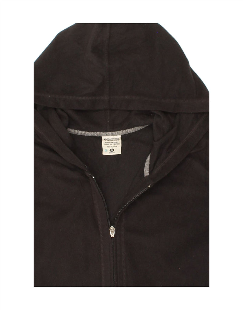 COLUMBIA Womens Hooded Fleece Jacket UK 18 XL Black Polyester Vintage Columbia and Second-Hand Columbia from Messina Hembry 
