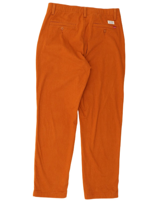 Levi's Mens Tapered Chino Trousers Medium W32 L31 Orange Cotton