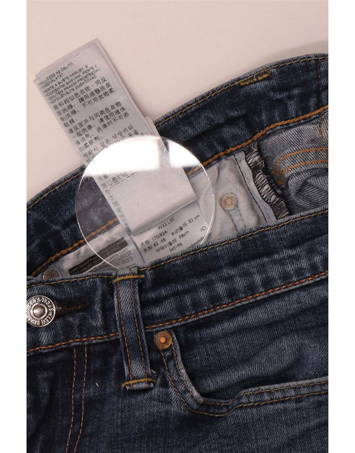 Levi's Womens Crop Slim Jeans W32 L26 Blue Cotton