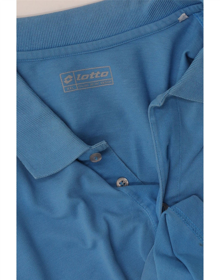 LOTTO Mens Polo Shirt 2XL Blue