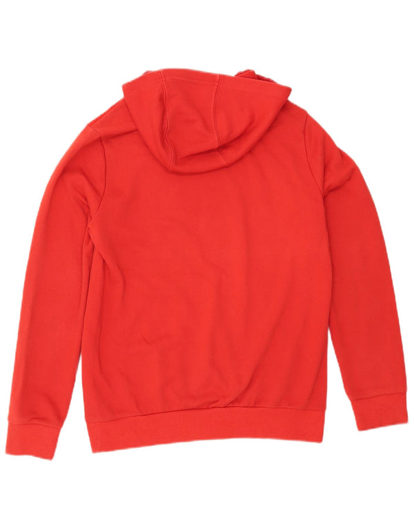 Adidas Boys Graphic Hoodie Jumper 13-14 Years Red Cotton
