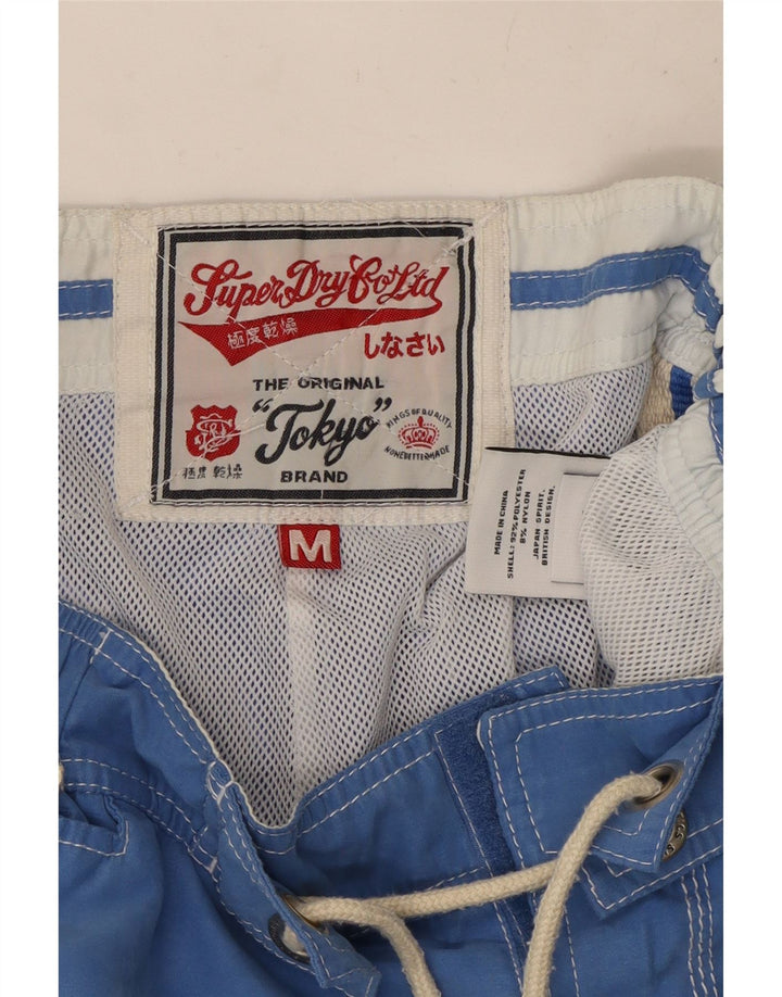 Superdry Mens Graphic Swimming Shorts Medium  Blue Polyester